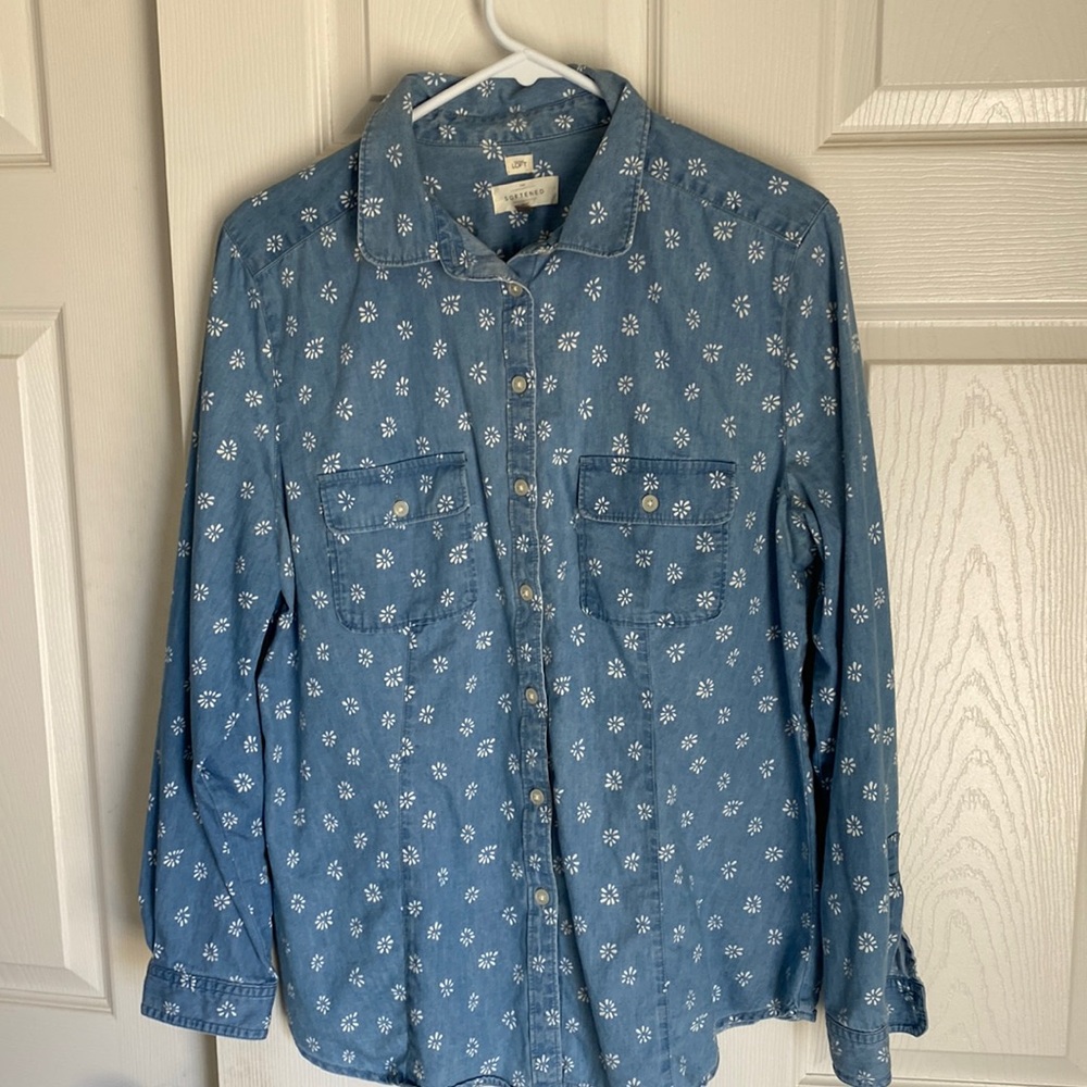 Loft softened button up shirt